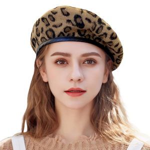 Women French Beret Hats Classic Beret Hats For Women Brown Leopard Beret🐟